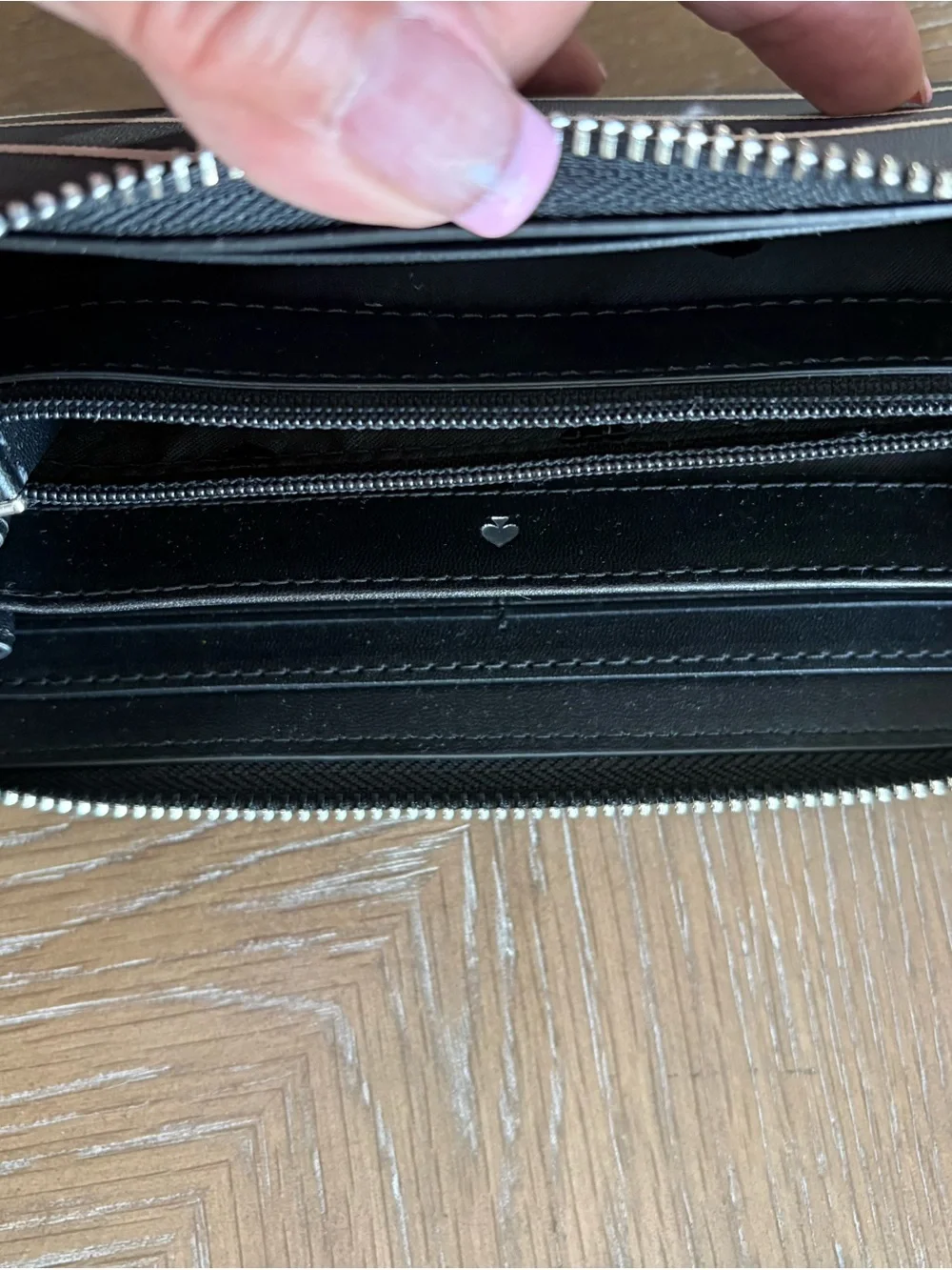 kate spade navy blue structured satchel with top handles